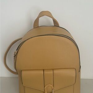 Tan Leather Backpack